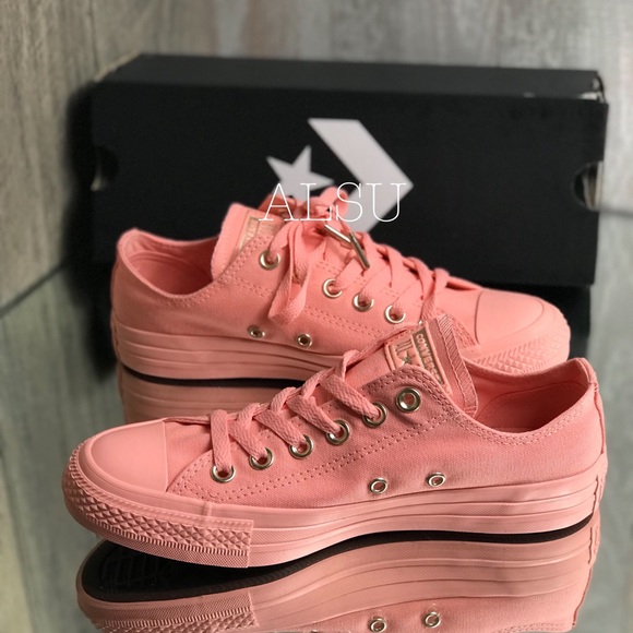 Converse Ctas Ox Canvas Pale Coral Women’s Sneaker - Picture 5 of 9